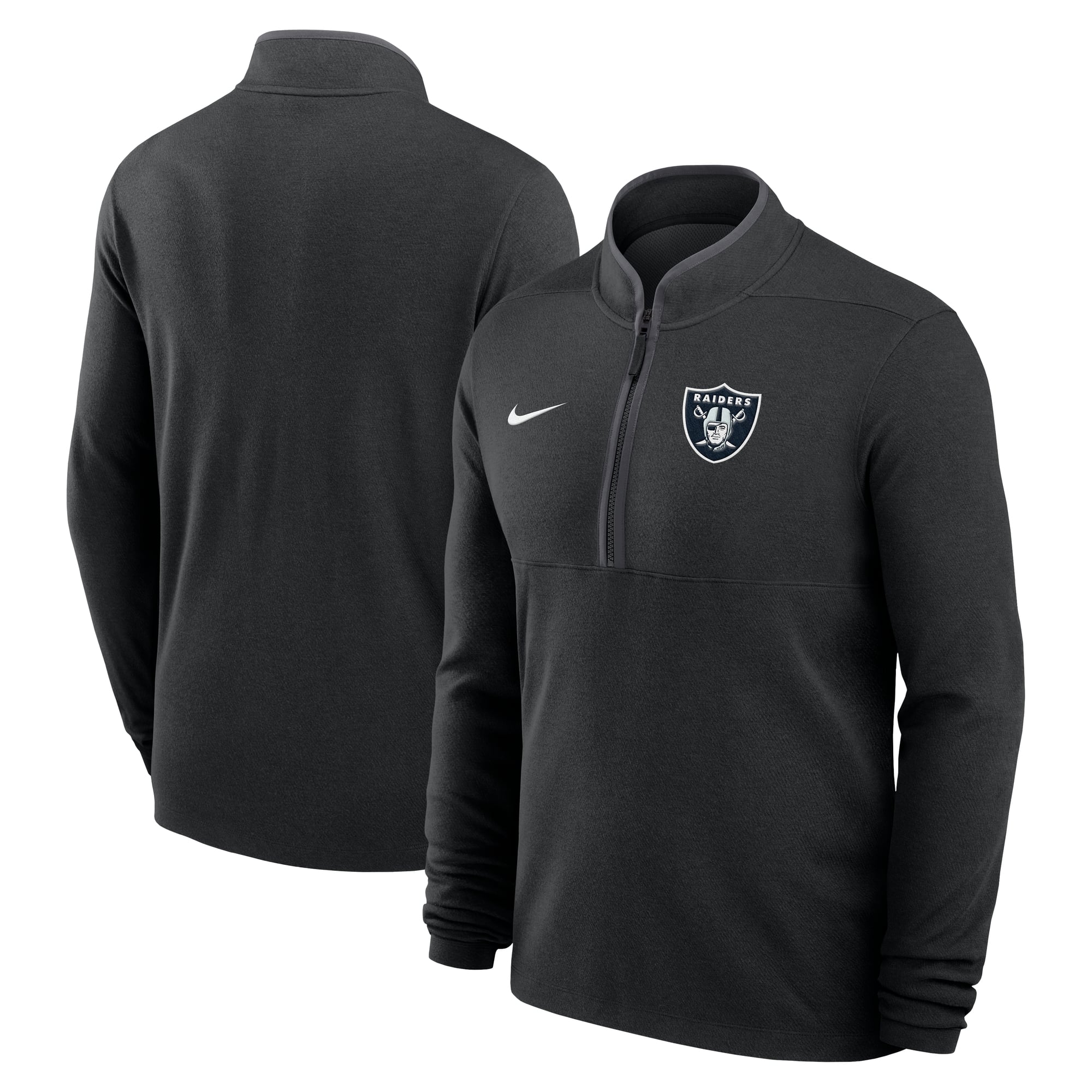 Men's Nike Black Las Vegas Raiders Primetime Victory Dri-FIT Half-Zip Pullover